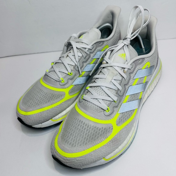 Men’s Gray and Neon Yellow Athletic Shoes - Picture 4 of 7